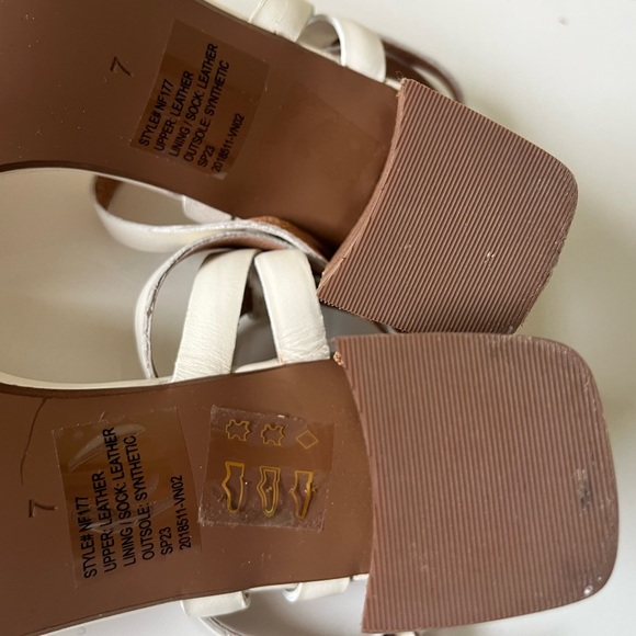 Madewell Elegant off White Block Heel Sandals size 7 - Picture 9 of 14